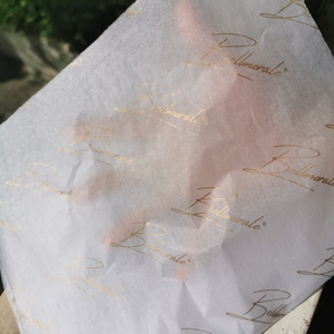 White Black <b>Paper</b> Luxury Branded 17gsm <b>Gold</b> Foil Printed Clothes Personalized Biodegradable <b>Tissue</b> Wrapping <b>Paper</b> Gift Packaging - Product Image 2
