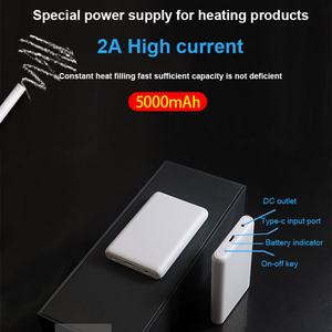 Vente directe usine – Batterie externe de voyage rechargeable 5000 mAh avec logo personnalisé, chargeur rapide pour appareils chauffants - Product Image 4