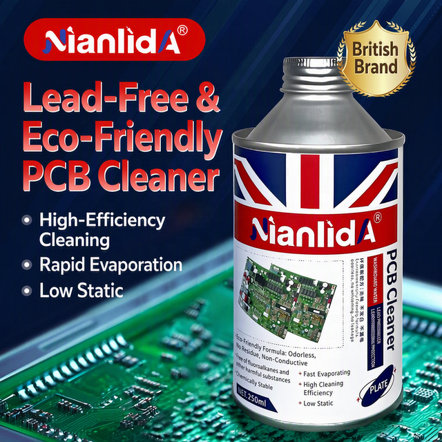 PCB Board Washing Cleaner Fast Drying No Residues Flux Remover for Connectors Precision Electronics Repair Nianlida 250ml