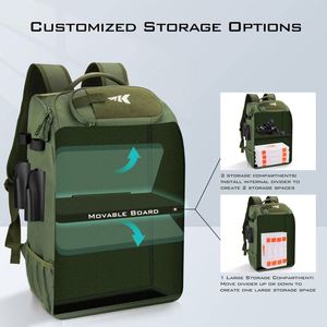 Échantillon gratuit : Sac de rangement pour matériel de pêche avec plusieurs compartiments organisés et bandoulière rembourrée douce - Product Image 3