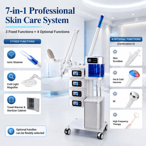 Appareil esthétique multifonction 7 en 1 à écran tactile numérique, vaporisateur facial avec loupe et serviette, spa facial - Product Image 3