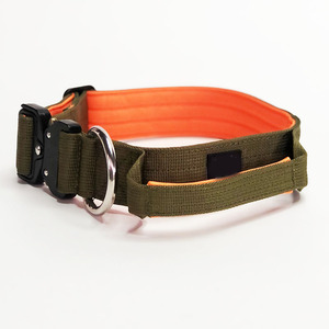 1.5 <strong>Inch</strong> Adjustable Tactical <strong>Dog</strong> <strong>Collar</strong> With Orange Soft Padded and Metal Buckle - Product Image 2