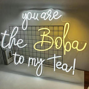 Enseigne au néon LED personnalisée pour mariage et fête - Décoration de bureau, de maison, de <span class=keywords><strong>bar</strong></span> et de magasins - Lumière flexible avec des mots Joyeux anniversaire et Noël - Product Image 5