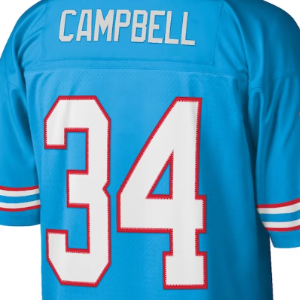2025 Nieuwe Gestikte Blauwe Witte Amerikaanse Voetbalshirts Houston 1 Warren Moon 34 Earl Campbell - Product Image 2
