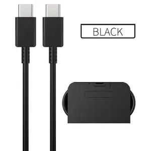 Black White S8 S10 Note10 Note20 S20 USB C Cable Type C To Type C Fast Charge Cable For Samsung Charger Cable