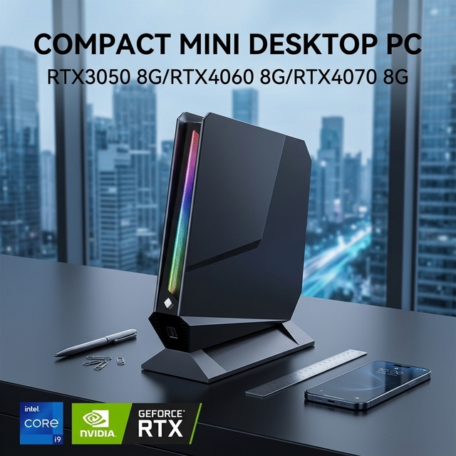 I9 13900HX Desktop Gaming Computer RTX 4060 8G GDDR6 Intel I7 13700H 12900H RGB Mini Gamer Desktop Barebone Computer WiFi6