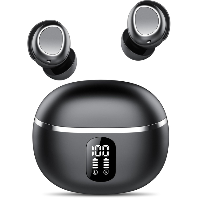 Wireless Bluetooth Headphones Bluetooth Headphones 5.3 with 4 ENC Mic Mini In-Ear Sleep Headphones 50H Running Time Soft Sound