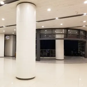 Terbaru desain dekoratif Interior aluminium bulat pilar kolom pelapis untuk tirai Hotel dinding