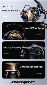 Carrete de Pesca HISTAR Extreme Spinning para Mano Izquierda, Aleación de Aluminio Ligero, Bobina Metálica, para Líneas Finas y Micro-Objetos - Product Image 5