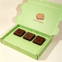 Boîte de vente en gros personnalisée pour donuts, mini-cupcakes, biscuits et brownies avec logo imprimé