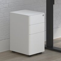 Armoire de classement mobile à 3 tiroirs en acier, unité de rangement de bureau sur roulettes, tiroir verrouillable sous le bureau