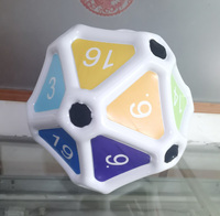 Jouet gonflable en PVC personnalisé de 60 cm, dés D20, pour les fêtes, les jouets familiaux. Prix de gros inférieur, cadeau, dés pour enfants, équipement publicitaire