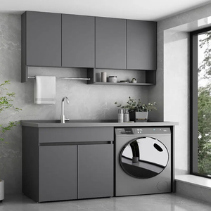 <span class=keywords><strong>Mueble</strong></span> <span class=keywords><strong>de</strong></span> Baño <span class=keywords><strong>de</strong></span> Lujo con <span class=keywords><strong>Lavadora</strong></span> Integrada en la Pared, Tocador Inteligente y Mesa <span class=keywords><strong>de</strong></span> Maquillaje - Product Image 2