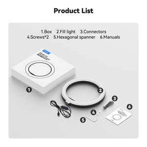 Anneau lumineux LED Telesin 10 pouces pour photographie, selfie, éclairage d'appoint pour <span class=keywords><strong>YouTube</strong></span>, TikTok, vidéo et streaming en direct - Product Image 5