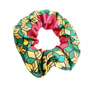 Accessori per la testa alla moda fascia elastica per ragazza scrunchies con stampa in raso per donna anime scrunchies corda per capelli anime - Product Image 5