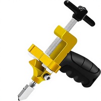 Kit d'outils de découpe de verre 2 en 1, pinces à briser le verre et coupe-verre en tungstène, couteau à verre portable pour céramique, miroir