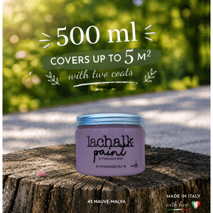 43 MAUVE 500 ml LaChalk the evolution of <b>chalk</b> paint Where <b>chalk</b> meets resin: Hybrid <b>Chalk</b> Resin Paint made in Italy - Product Image 2