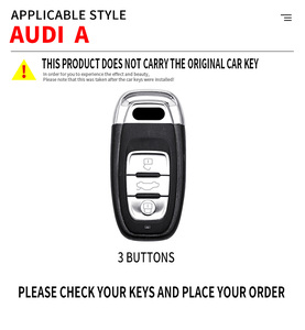 Étuis de protection pour clés en zinc pour <span class=keywords><strong>Audi</strong></span> A4L <span class=keywords><strong>A4</strong></span> B9 Q5 Q7 TT TTS TFSI A5 S5 8S 2016 2017 2018 2019 2020 2021 Accessoires de protection - Product Image 2