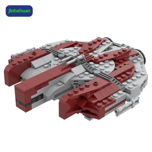 Moc Weapons Space Wars Spaceship Republic Ebon Hawk Building Blocks MOC Weapon Movie Fighter Airship Brick Toy For Children