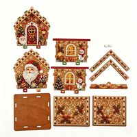 Kit de Peinture Diamant DIY de Noël : Maison en Diamants Faite à la Main, Ensemble d'Artisanat Artistique en Cristal pour Décoration Intérieure, Cadeau de Noël
