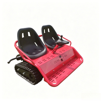Mini-char à chenilles pour enfants, équipement de divertissement extérieur, plastique et acier, 3-12 ans, 2 passagers