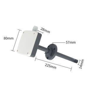 Capteur de température et d'humidité pour conduite aérienne avec affichage, sortie 4-20mA/0-10V/0-5V - Product Image 1