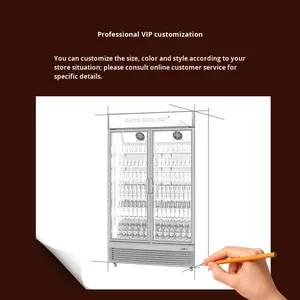 Vitrine réfrigérée commerciale pour boissons et aliments 400L+<span class=keywords><strong>600L</strong></span>, fabriquée en Chine - Product Image 3