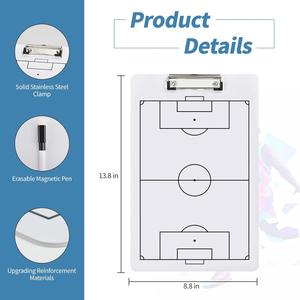 Tableau tactique multi-sports en PVC réutilisable pour le basketball et le football – Essentiel pour les entraîneurs, portable et pratique - Product Image 4