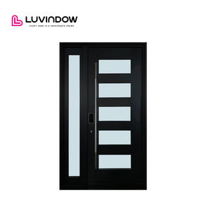 Luvindow - Porte pivotante principale en aluminium moderne et simple à bas <span class=keywords><strong>prix</strong></span>, fabrication chinoise, pour la maison - Product Image 4