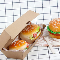 Maßgefertigte Hamburger-Box Papier-Lebensmittelverpackungsbox