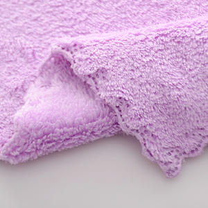 Serviette carrée avec dentelle, lot <span class=keywords><strong>de</strong></span> 5 pièces, nettoyeur <span class=keywords><strong>de</strong></span> cuisine, <span class=keywords><strong>ours</strong></span> en molleton <span class=keywords><strong>de</strong></span> corail, coffret cadeau, serviette en microfibre, vente en gros - Product Image 4