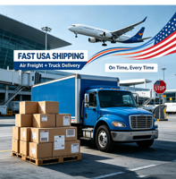 Agent d'expédition de fret aérien Chine-USA, livraison au kilomètre final par camion sur le territoire américain, logistique porte-à-porte tout-en-un