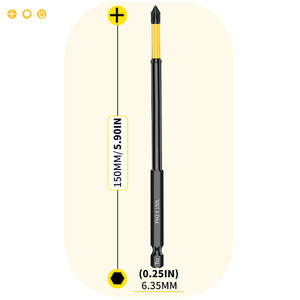 Guest Quality Phillips <b>Screwdriver</b> Bit 150mm PH2 Magnetic S2 Steel 1/4 Hex Shank Industrial Grade - Product Image 2