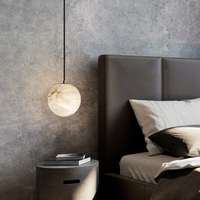 Nordique De Luxe Salon Salle À Manger Petit Marbre Led Lustre Creative Chambre Chevet Restaurant Bar En Laiton Pendentif Lumière