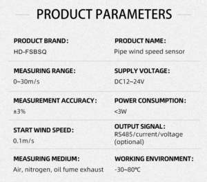 2021 뜨거운 산업용 0-10v 4-20ma 풍속계 풍향계 작은 구멍 속도 측정기 - Product Image 3