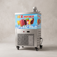 Congélateur commercial pour bâtonnets de glace, avec cadre en acier inoxydable et roues, pour mini-marché, petite usine alimentaire, café