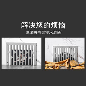 Grille de drainage de balcon de toit, écran de drainage d'eau, grille de blocage d'eau avec ouverture de drainage latérale pour l'installation murale d'angle - Product Image 4