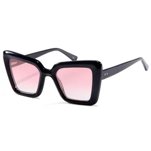 New Luxury Designer montature in acetato occhiali da sole donna Gafas De Sol occhiali da sole polarizzati Trendy Retro Square Ladies occhiali da sole uomo