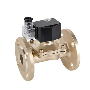 Vanne solénoïde à diaphragme COVNA 2W-F DN150 6 pouces 24V normalement fermée en acier inoxydable avec bride pour gaz et liquides - Product Image 1