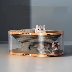 Cama Túnel para Gatos Multifuncional de Luxo, Ninho Integrado, Arranhador com Furo Autorregenerativo, Brinquedo para Gatos - Product Image 1