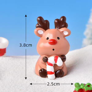 Vente en gros 3D Miniature <span class=keywords><strong>Noël</strong></span> Elk Poupée Maison Table Ornement Voiture Intérieur Décoration Gâteau Accessoires - Product Image 3