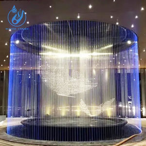 Fuente de cortina de alambre de piscina de colores decorativa de pared de partición de <span class=keywords><strong>cascada</strong></span> Artificial de Interior de alta calidad para uso en exteriores - Product Image 2