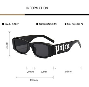 แว่นกันแดดทรงสี่เหลี่ยมสีชมพูสีดำขอบเต็ม UV400 แฟชั่นแว่นตาแฟชั่นลำลอง - Product Image 3