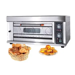 Electric Gas Bread Baking Oven 1 2 3 Layer Deck Oven Double Deck Gas Bread Oven For Baking Bread