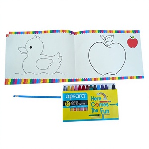 Ensemble de jouets magnétiques à dessiner KIDOGEN, 14 crayons de cire géants, livre d'activités réutilisable, cadeau en français pour les enfants de 2 à 7 ans - Product Image 3