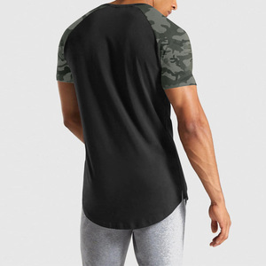 T-shirt da Uomo con Fondo Curvo e Maniche Raglan, 95% Cotone 5% Spandex, Magliette Basic di Qualità, Vestibilità Aderente, Disponibili in Stock - Product Image 6