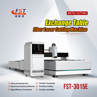 Mesin pemotong Laser Platform pertukaran presisi tinggi 2kw Laser serat baja untuk karbon tahan karat Aluminium