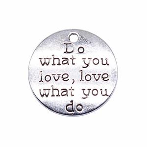 Gangan 24xmm 3G Placa de <span class=keywords><strong>palabra</strong></span> en inglés chapada colgante haz lo que amas, haz - Product Image 3