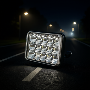 Phares LED Cjqc 4x6 pouces, douille H4, 7,7 W, 640 lm, 12 V, étanches, faisceau haut et bas, pour voitures, motos, véhicules - Product Image 2