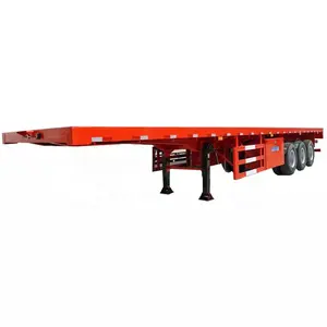 New 2/3/4 Axle 40/48/53 Ft/Foot Flatbed Truck Trailer Flat Bed Semi Trailer 12m Container Transport High Quality